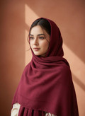 شال زنانه مدل چهارخونه مخمل نخی