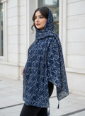 شال نخی خنک زنانه طرحدار مدل هندسی