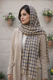 شال نخی طرح چهار خونه