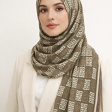 شال زنانه مدل پلیسه ریز رنگ سبز