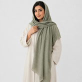 شال زنانه طرحدارجنس نخی مدل مینیمال