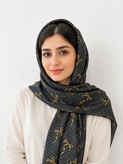 شال زنانه جنس نخی مدل پاپیونی