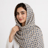 شال زنانه نخی مدل حصیری