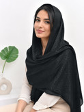 شال زنانه مشکی مدل ورساچه