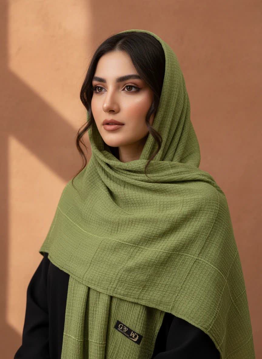 شال زنانه مدل چهارخونه مخمل نخی