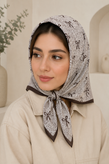 مینی اسکارف زنانه مدل نخی طرح پاپیونی