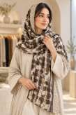 شال زنانه مدل چهارخونه گرافیکی