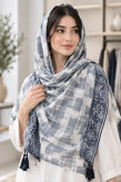 شال زنانه مدل چهارخونه گرافیکی