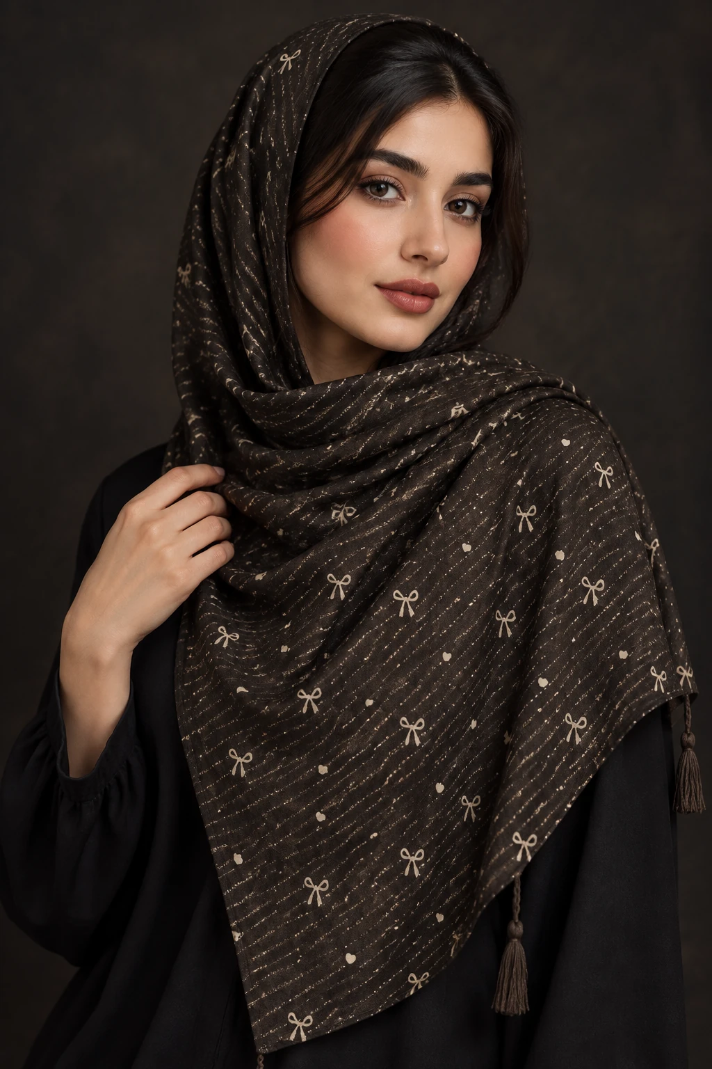 شال زنانه مدل پاپیونی کد 2