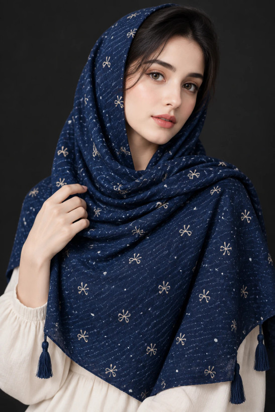 شال زنانه مدل پاپیونی کد 2