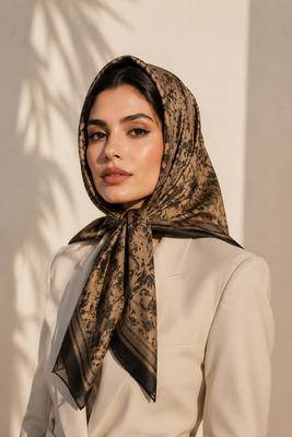 روسری زنانه مجلسی ژاکارد ترک