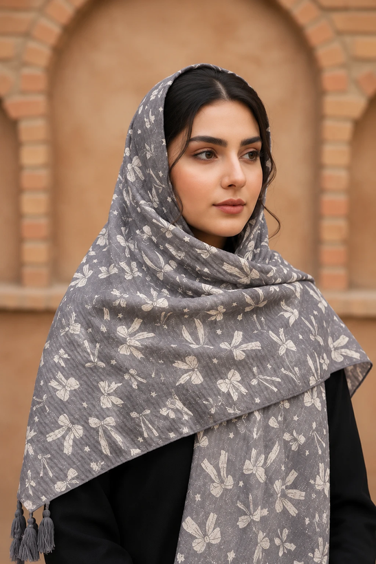 شال زنانه مدل پاپیون