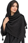 شال پاییزه مخمل مدل حصیری